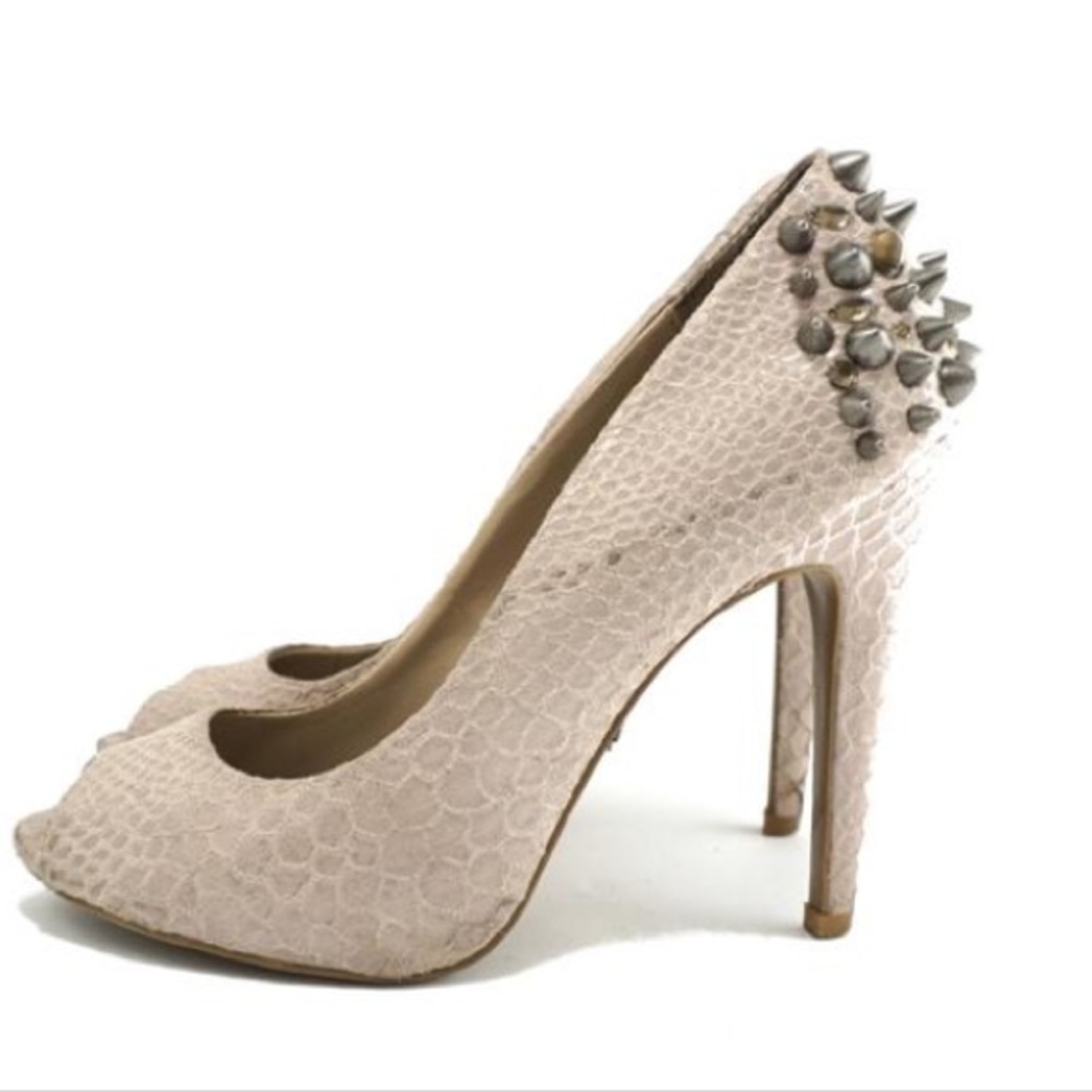 Simply Vera By Vera Wang Grey/Beige Stud Heels